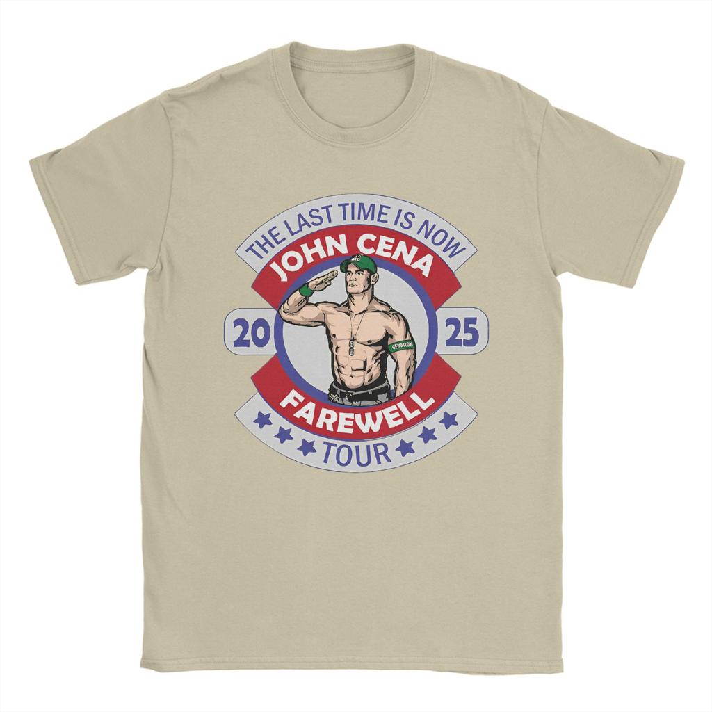 John Wrestling Cena Farewell Tour 2025 T-Shirt Men UCME Casual 100% Cotton Tee Round Collar Short Sleeve T Shirt 4XL 5XL 6XL Top