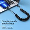 Charging Cable Telescopic Design Spring Charging Anti-winding 5A Fast Line Type-C/USB/8-Pin Data Accessories Phone