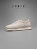 European Luxury Men's Genuine Leather Casual White Shoes - Trendy Summer Forrest Gump Style