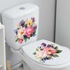 Watercolor Floral Toilet Sticker - Self-adhesive and Removable - Waterproof - Bathroom Toilet Decoration Sticker