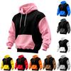 Men's Colorblock Hoodie Sweatshirt with Pockets for Casual Sporty Comfort