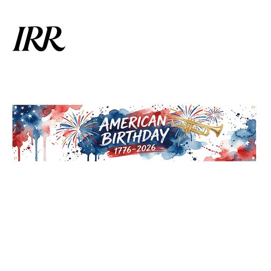 Independence Day Decor 250th Anniversary Banner 6.5x1.5ft 250 Years of Freedom American Patriotic Decoration 1776-2026 Outdoor Party USA Porch