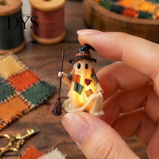 Indoor Resin Crafts Halloween Advent Calendar 2026, 24 Days Patchwork Ghost Countdown with To Gift Luminous Figures, Collectible Gifts for Kids