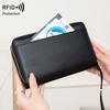 2024 RFID Travel Passport Holder & Ticket Organizer with Double Zippers - Crossbody Multifunctional Wallet & Document Bag.