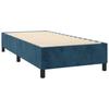 Box Spring Bed with Mattress Dark Blue 90x200 cm Velvet