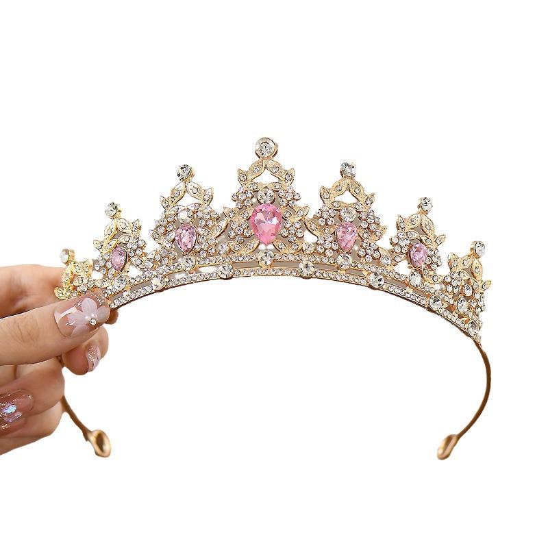 Princess Crown Headdress for Girls - Elegant Hair Accessory for Dance and Birthday Gifts