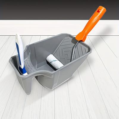 1 unidad Vaso de Pintura de Mano de 4 pulgadas con Soporte para Rodillo - Hecho de Material PP Duradero, Gran Capacidad, Fácil de Combinar con Brochas y Rodillos