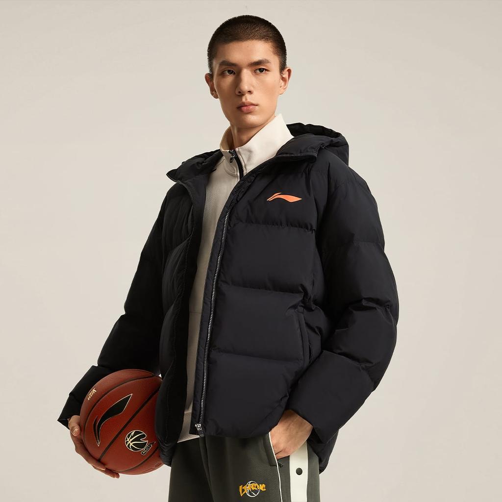 Li Ning CBA Collection Puffer Jacket Men's Black AJMU087-1