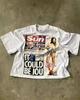 Y2k Top American Alphabet Printed Graphic T-shirt Oversized T-shirt Harajuku Goth Street Retro Hip Hop Men Women T-shirt