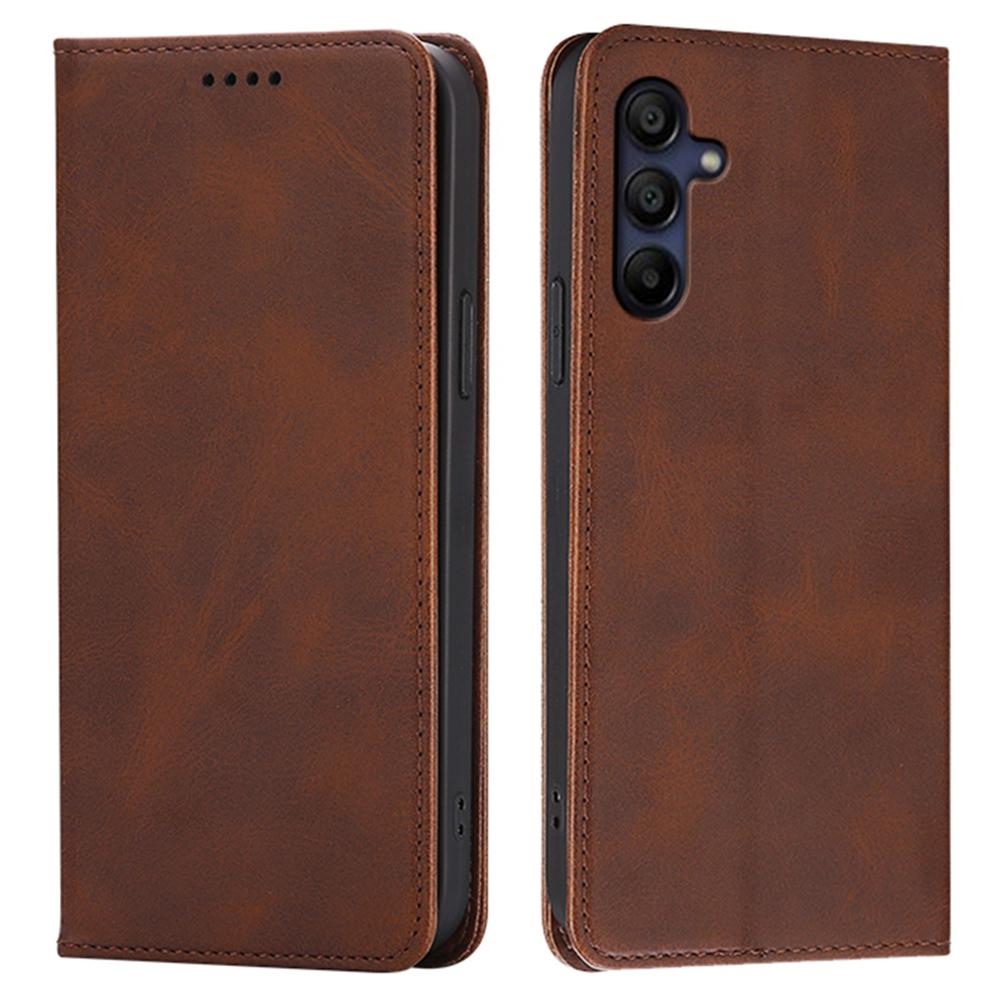 Für Samsung Galaxy A26 5G Hülle Brieftasche Kalbsleder Textur Handyhülle mit Verdecktem Magnetverschluss