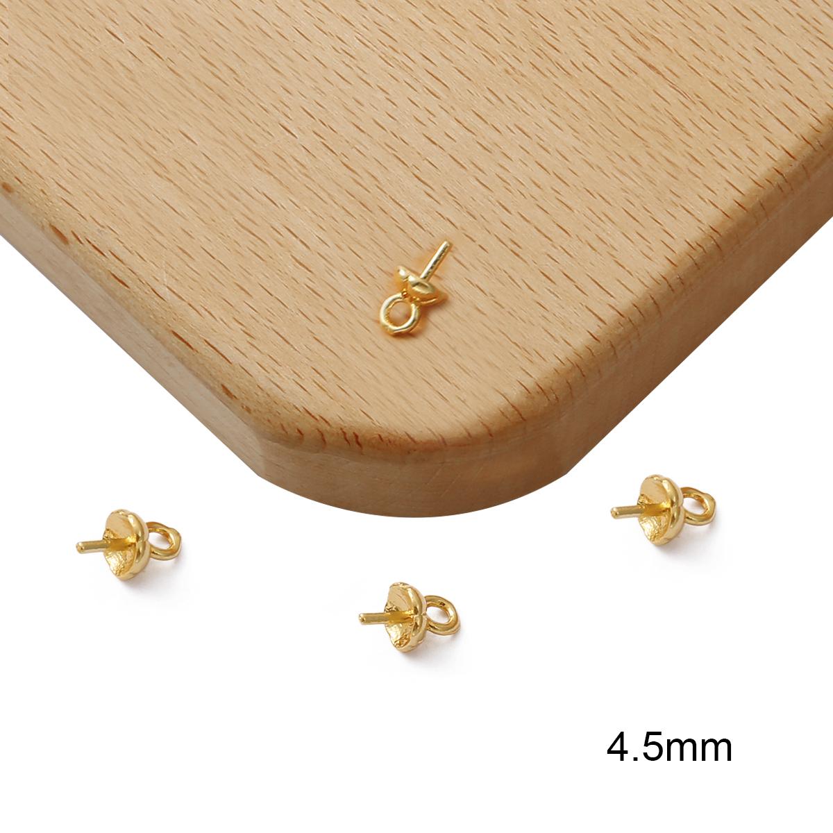 

10 шт. Мідні гвинтові гачки з маленьким вушком Застібки Шпилька для вушок Гачки для вушок Підходять для просвердлених намистин Виготовлення прикрас своїми руками 4.5mm