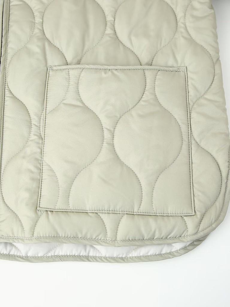Women's Plus Size Quilted Cotton Coat - 2024 Autumn/Winter European & American Fashion