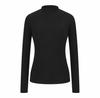 Women's Fleece-Lined Velvet Half-High Collar Shirt | Stylish, Warm Autumn/Winter Base Layer Top 2025