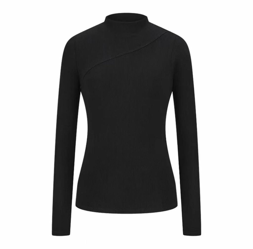 Women's Fleece-Lined Velvet Half-High Collar Shirt | Stylish, Warm Autumn/Winter Base Layer Top 2025