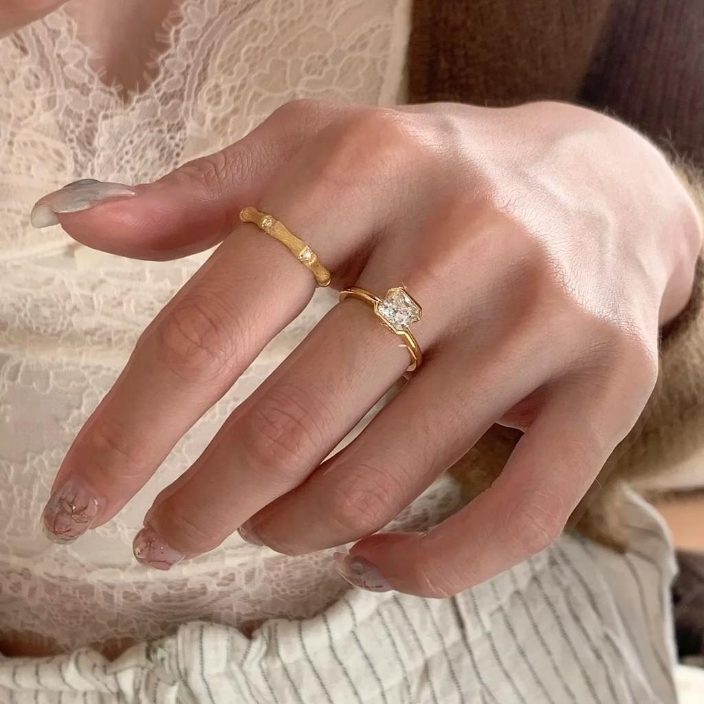 High-end Moissanite Princess Cut Ring With Gorgeous Pear Drop Shape For Women