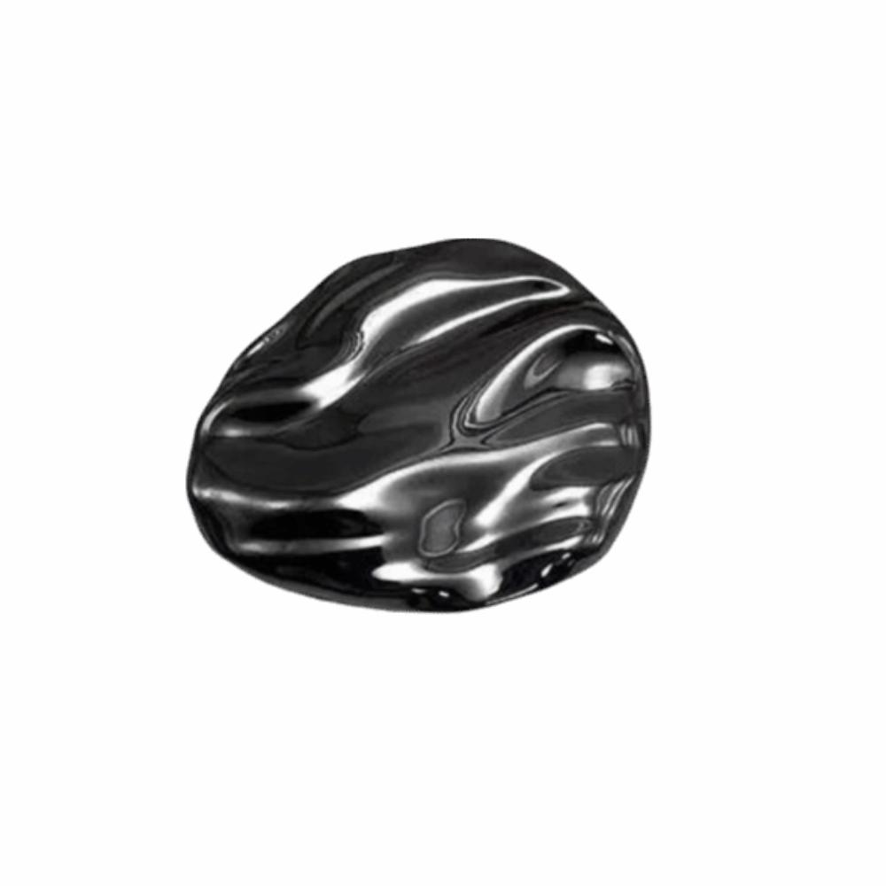 Zinc Alloy Shell Balm Container Shell Embossed Texture Sliding Lid Design Solid Perfume Case Fragrance Storage Box