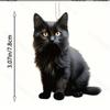 Creative 2d Acrylic Keychain Cute Driving Cat Pendant Home Tree Window Hanging Decor Gift Pet Lover Car Backpack Animal Ornamen