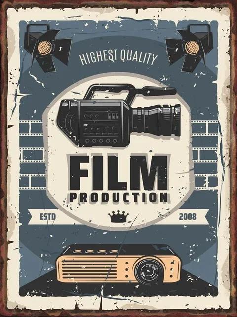 Retro Vintage Tape Metal Tin Signs  Music Room Bar Club Wall Decor Plaque  Home Decor Poster with Recording Tapes Design  Iro