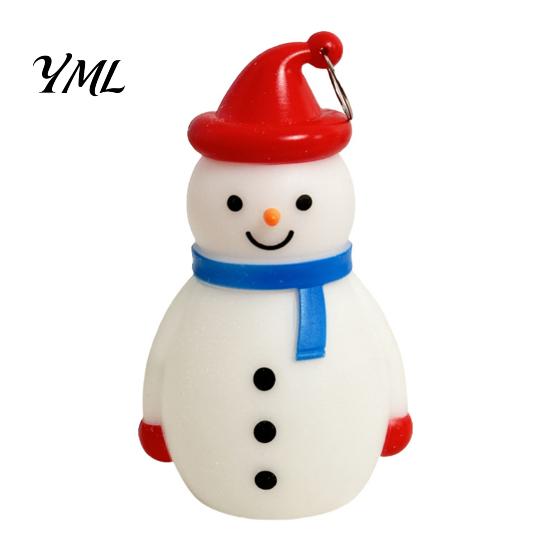 Cute Cartoon Snowman Light Christmas LED Night Light, Portable Desk Lamp with Hanging Ring for Warm Glow Ornament Holiday Party Decor, Desktop
