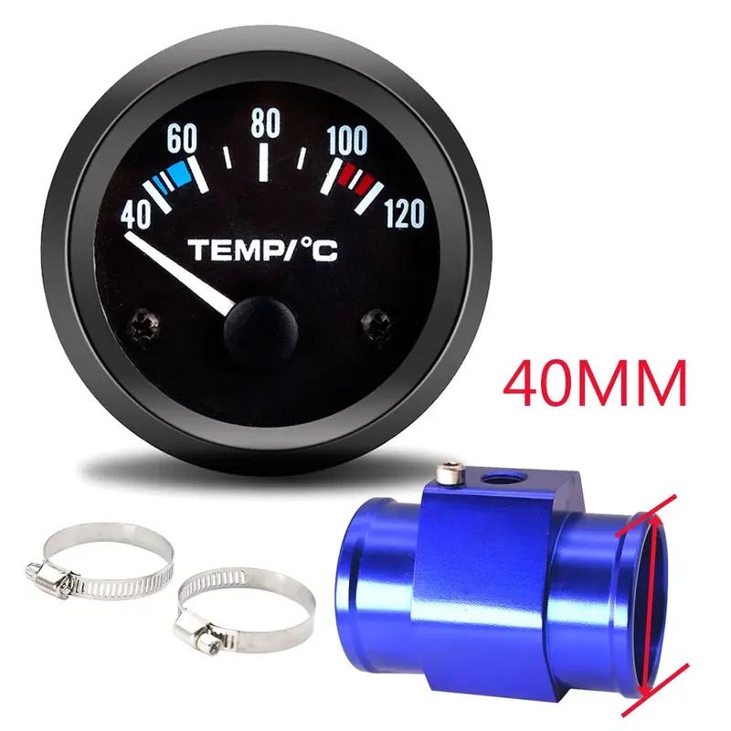 Water Temp Gauge 52MM LED 40-120 Celsius 1/8 NPT Sensor 12V Universal Car Motor Water Temperature Gauge
