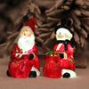 Santa/Snowman Shaped Resin Sculpture for Festival Home Decoration Desktop Ornament Accessories Holiday Party Supplies