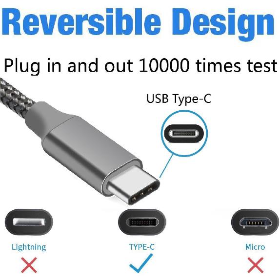 Charger Cable,USB Type C,10FT,Extra Long,Fast Charging Cord for Samsung S9 S8 Plus,Note 8,Google Pixel 2 XL,2,LG G7 V30S V35 THINQ,V30,Sony Xperia