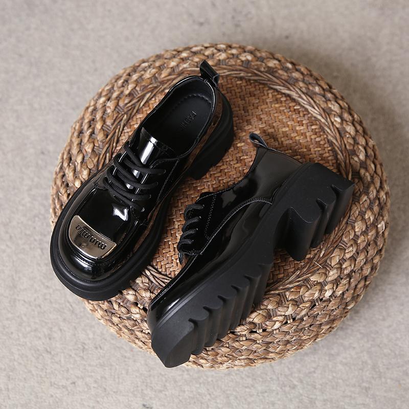 Hot Sale Shoes for Women Mary Janes Women's High Heels Fashion Lace Up Casual Boots Women New Round Toe Platform Heels