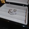 Zirconia Diamond Geometric Heart Open Ring - Fresh High-end Jewelry for Index Finger