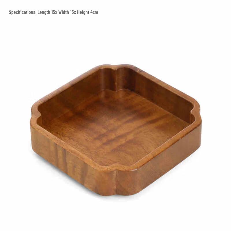 Chinese Style Solid Walnut Wood Fruit & Candy Tray