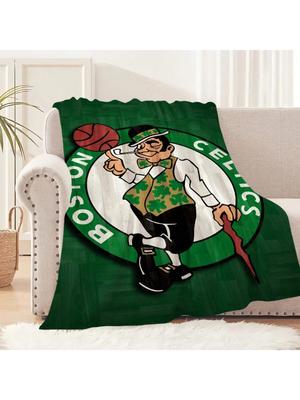 B-Boston C-Celtics Basketbalová deka Měkká Pohodlná Nap Plyšová Vhodná Do obývacího pokoje Kanceláře Ložnice Narozeniny Domov Dárek