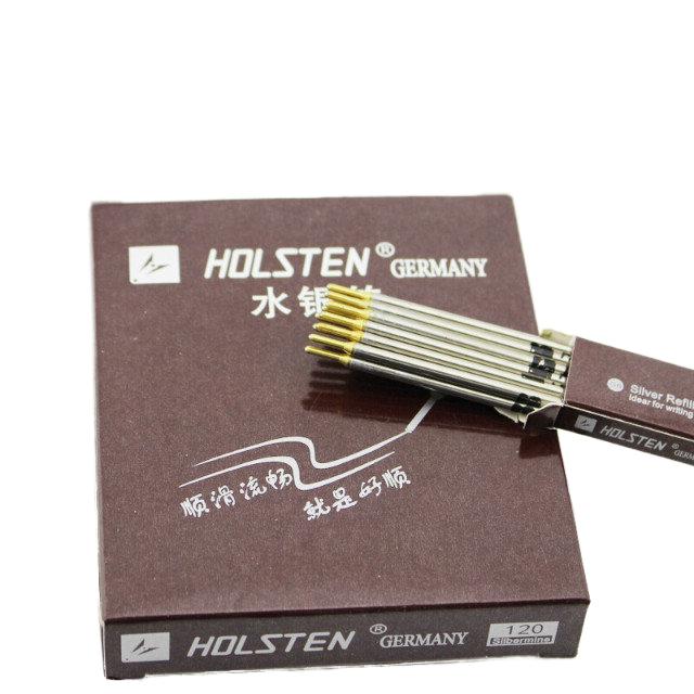 Manufacturer Wholesale HOLSTEN Silver Ballpoint Pen Refill Metal Material for Leather Marker Pen
