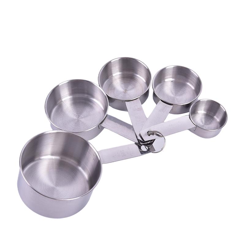 5PCS/Set en Acier Inoxydable Measuring Tasses et cuillères Set cuisine cuisson Gadget 5PCS/Set en Acier Inoxydable Measuring Tasses et cuillères Set cuisine cuisson Gadget