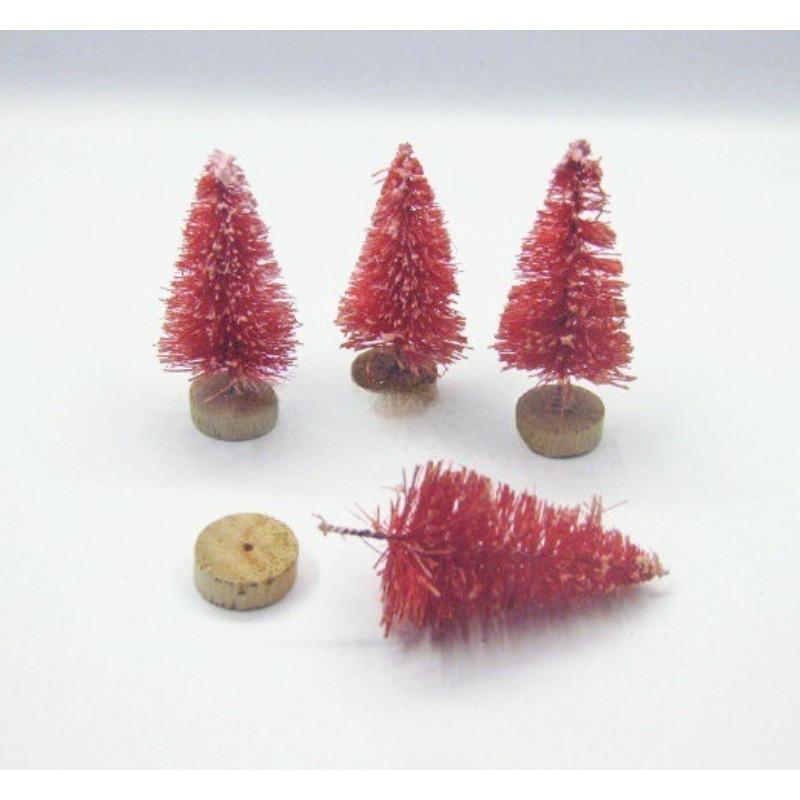 Blue Green Mini Christmas Tree with Jute Fiber Snow and Pinecones for Desk Top Decoration Small Holiday Tree for Home Décor