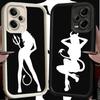 Devil Girl Silhouette Cool Soft Phone Case for Xiaomi Poco X7 X6 X5 Pro X4 Gt X3 F7 Ultra M8 M7 Redmi 15C 15 14C 13 13C 12 12C 1