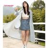 Women's Long Full-Body Windbreaker Raincoat Poncho - Single-Person, Split Type