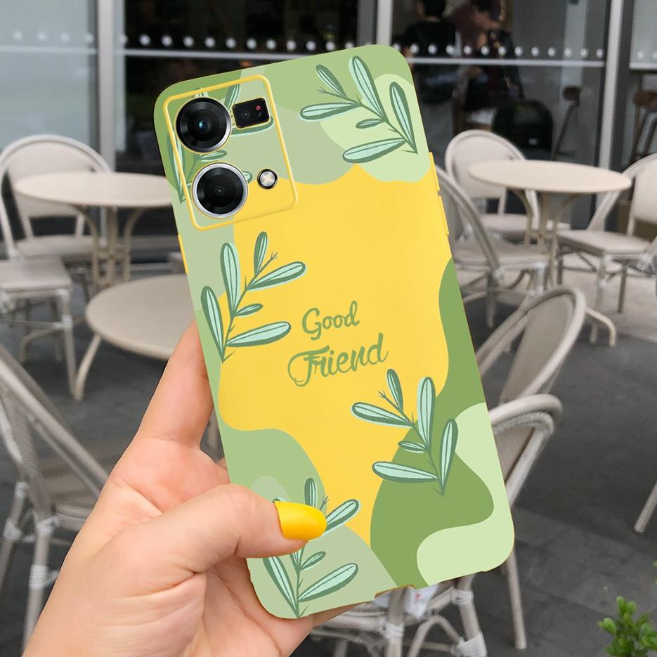 Für Oppo Reno7 4G Hülle CPH2363 Oppo F21 Pro 2022 Schöne Kunst Bemalte Abdeckung Weiche TPU Handyhülle Für Oppo Reno 7 F21 Pro Rückseite