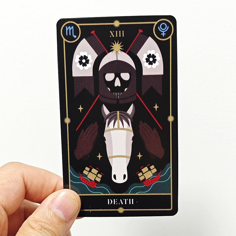 10,3*6 cm The Witch of The Forest's Tarot Magick Deck: 78 kort med guidebok for nybegynnere, forgylt svarte kanter