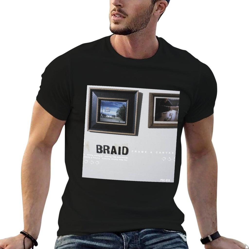 Braid Frame Canvas Tshirt Anime T Shirts Oversize Funny T Shirts Cotton T Shirts For Unisex Pack Cotton Tshirt
