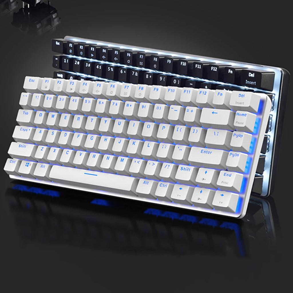 Ajazz AK33 Gaming Keyboard, 82 Keys, Anti-Collision, Waterproof, Mechanical Keyboard for DesktopLaptops, Wired, 18 Backlights, Detachable USB Cable