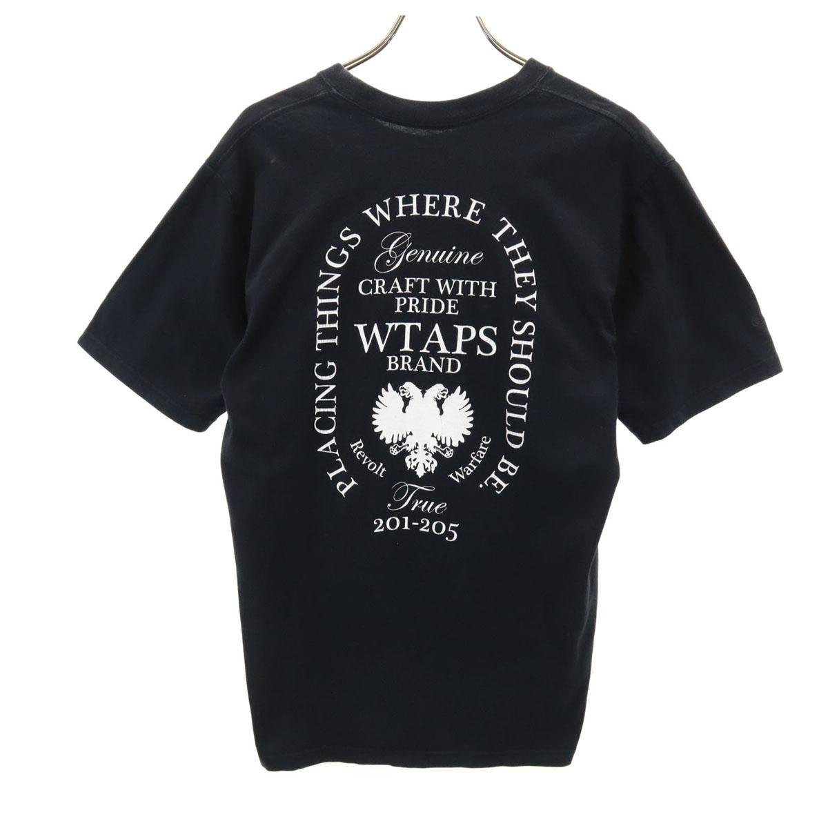 

WTAPS made in Japan Back print Short sleeve T-shirt 2 black Heraldry Men s Used