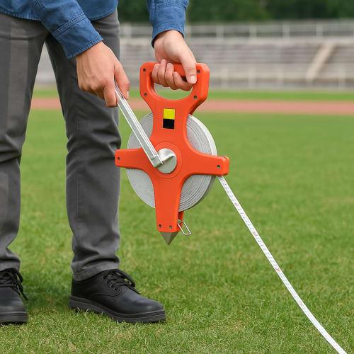 MagZen 100m Tape Measure, Long Measure, for Land Surveying, Site Construction, Grounds, Athletics, Sports, Durability