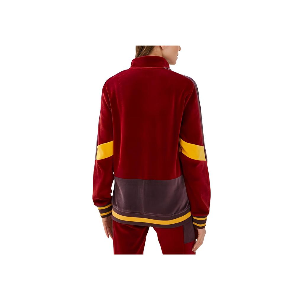 PUMA Color Block Striped Stand Collar Zip Retro Jacket Men jackets Red 534777-01