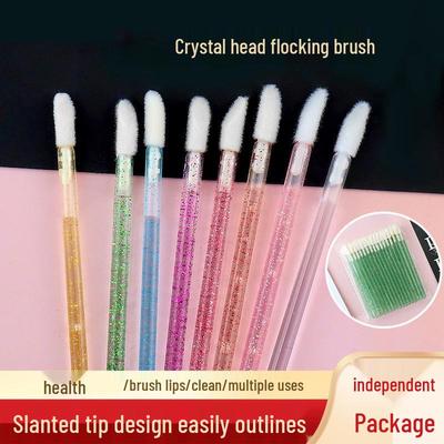 Bunter tragbarer Kristall-Lippenpinsel-Ersatzkopf für Lippenstift und Gloss