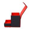 PU Leather Card Deck Box Card Storage Deck Case Game Card Organizer Portable Double Layer Large Capacity