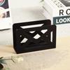 Iron Letter Holder Black Desk Sorter Modern Tissue Storage Box  Office