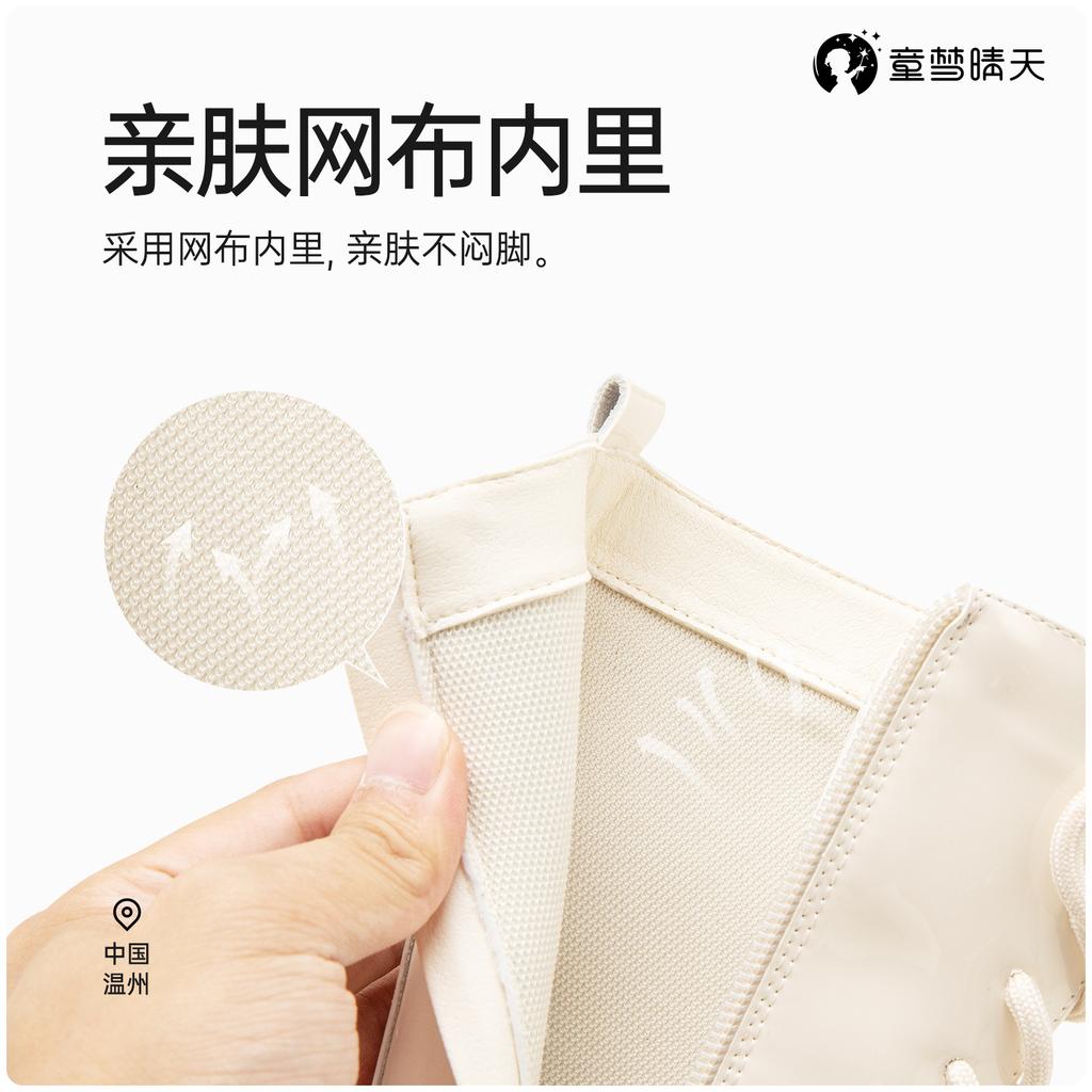 Girls Boots 2025 New Spring and Autumn Children's Boots Leather Boots Black High Boots Girls Boots Autumn Single Boots