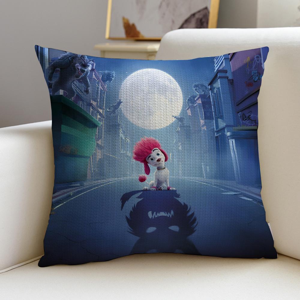 Whimsical W100 WolfS Cushion Cover Breathable and skinfriendly linen pillowcase square removable and washable cushion