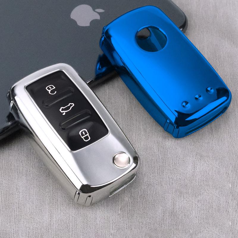 Skládací pouzdro na klíč od auta Volkswagen - Měkký TPU ochranný obal