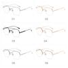 Half Frame Blue Light Blocking Polygon Nearsighted Glasses Women Men Short-Sight Prescription Spectacles 0 -0.5 -0.75 To -6.0
