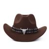New Western Cowboy Hat Top Hat Jazz Hat Big Brim Ethnic Style Cowboy Felt Hat
